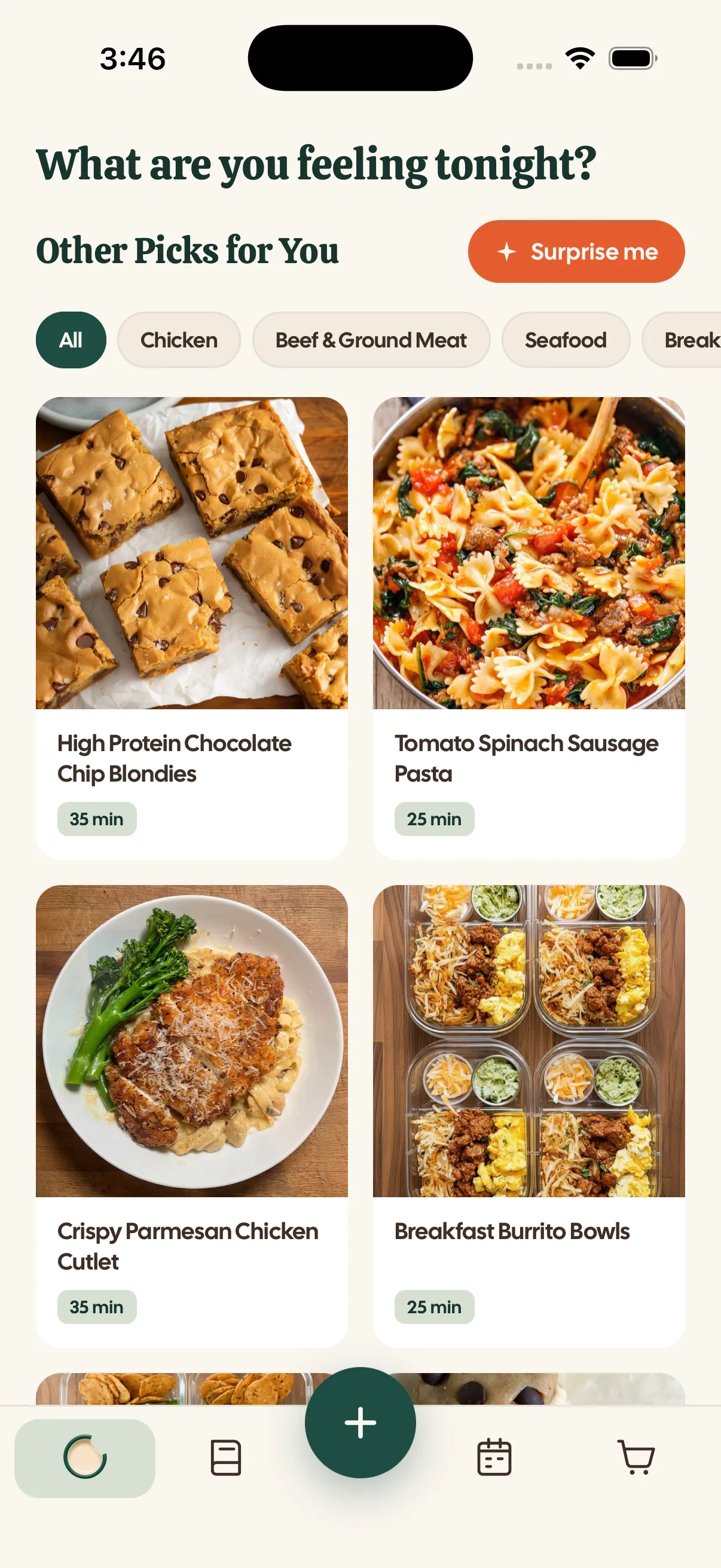 Daily Bite tonight's pick recipe screen